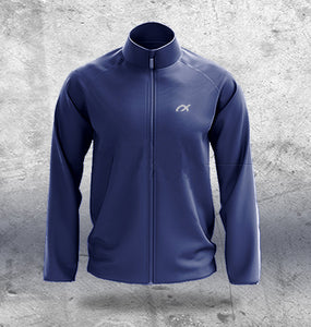 Navy Tracktop with Side Pockets