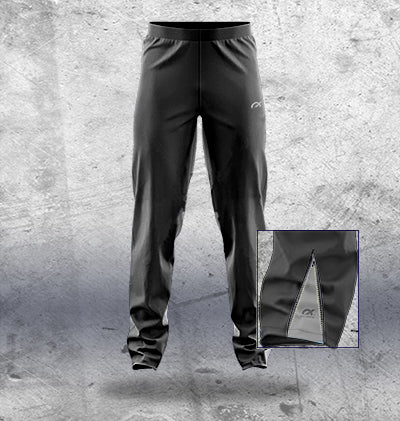 Kids Black Track Pants with side inserts